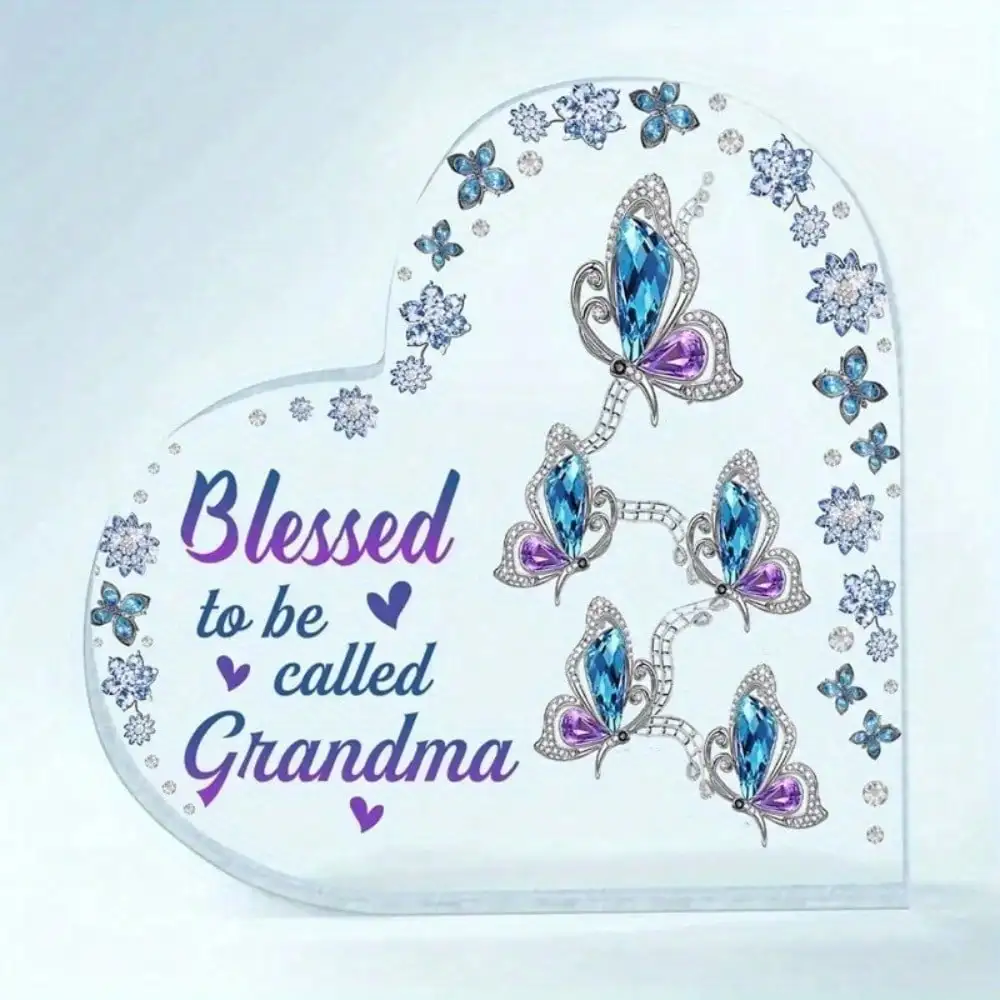 

Акриловая табличка «Бабушка» с сердечками – подарок от детей, внуков, на День матери, декор для дома