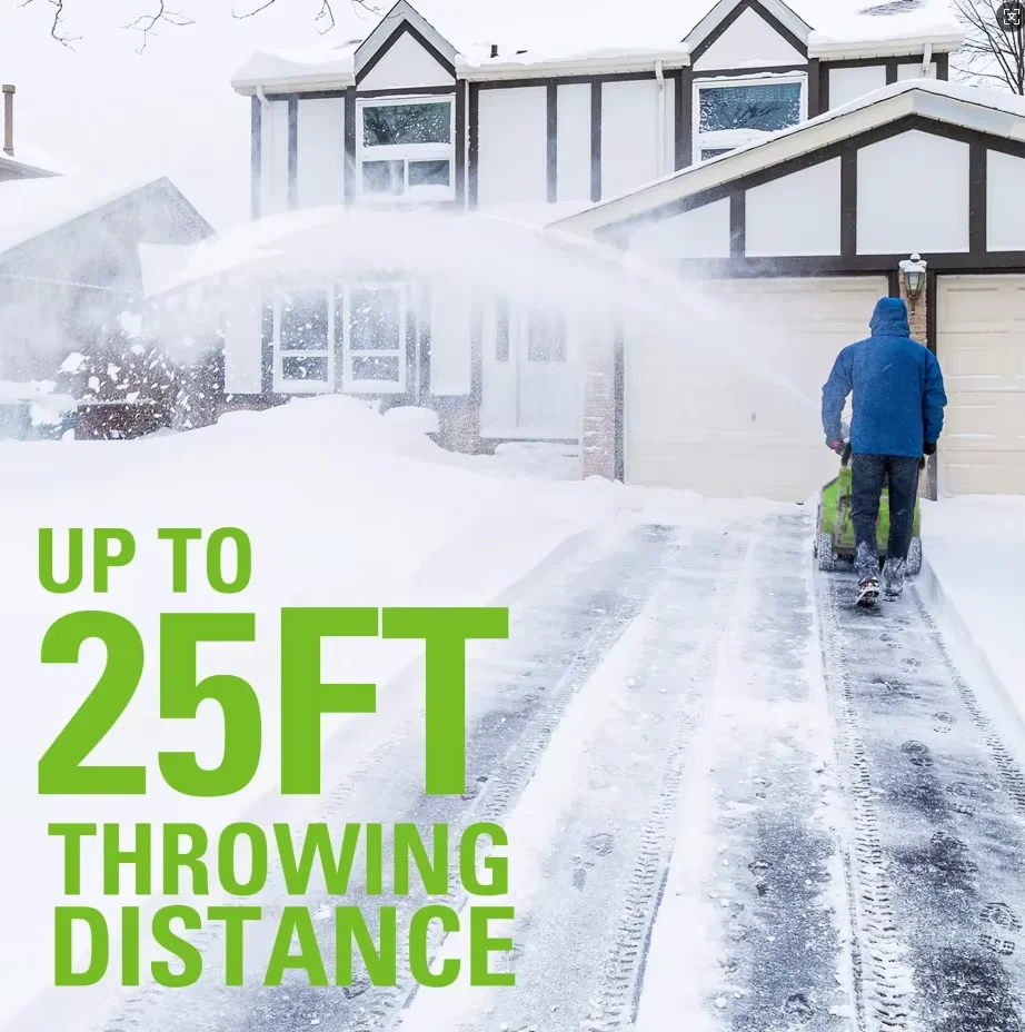 Pala de nieve de mano vendedora caliente del invierno del arado de nieve de la batería de iones de litio inalámbrica verde 40v