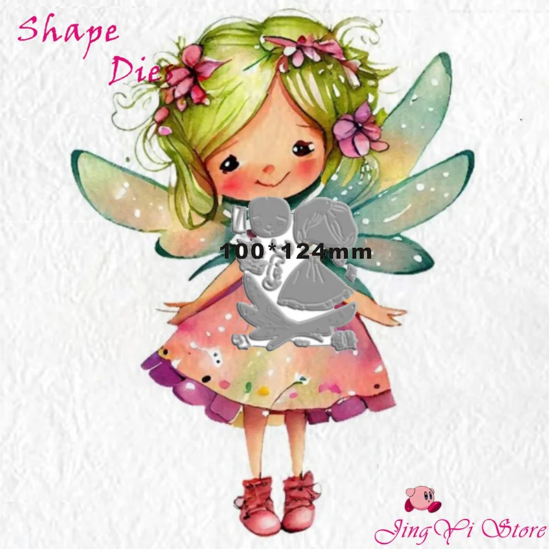 Metal Cutting Dies Girl,Wings,Bows Cutter Stencils Scrapbooking Decorative Embossing Photo Album Decor Card Making DIY Crafts