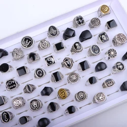 10/20/30/50 Pcs/Pack Retro Punk Skull Devil Eye Ring, Men's  Women's Hip Hop Rock Party Accessories Mixed Style Jewelry Gift