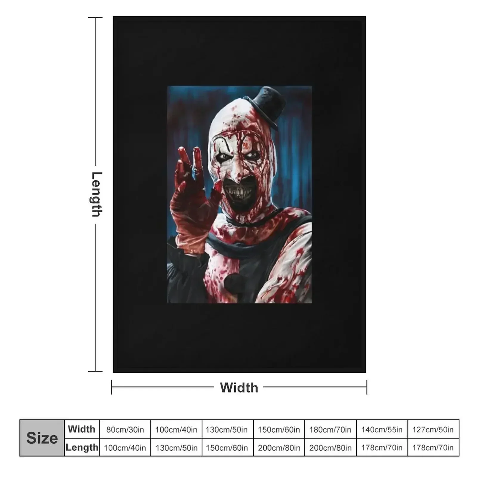 The Clown Drawing Art Throw Blanket couch cozy soft plush fuzzy picnic outdoor blanket