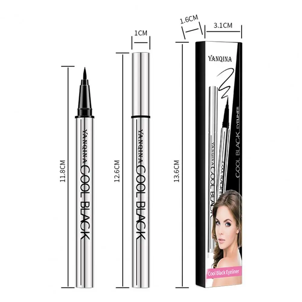 Fine Tip Liquid Eyeliner Easy to Use Eyeliner Waterproof Black Eyeliner with Fine Nib for Long Lasting Makeup for Women for Even