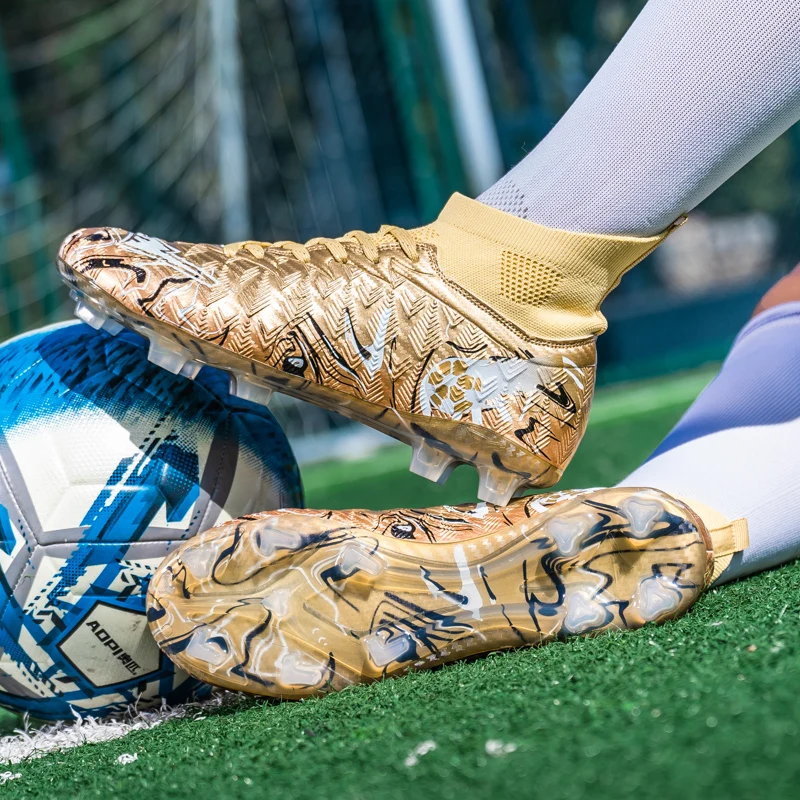 Men Cleats New Original Resistant Casual Football Boots Field Long Spikes High Quality Outdoor Fast Soccer Shoes Breathable