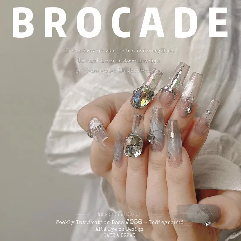 Unregelmäßige Folie Opal Nagel Glitzer Pailletten Funkelnder Farbverlauf Symphonie Polarisierte Flocken Silber Gold Gemischte Nail Art Dekoration