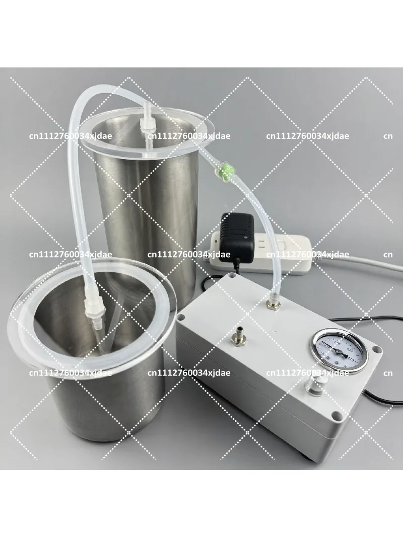 Stainless Steel Vacuum Degassing Chamber with Electric Pump, Transparent Lid Bubble Remover for Epoxy Resin, Silicone & AB Glue