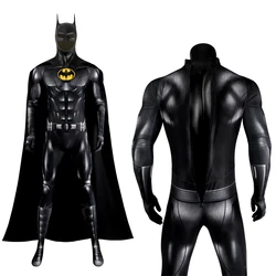 2023 Cosplay Superhero Bruce Wayne Zentai Halloween Carnival Michael Keaton Bat Costume Printing Jumpsuit New Outfit