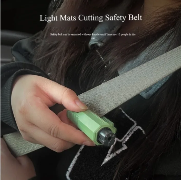 2025 New Mini Car Emergency Safety Hammer One Second Window Breaker Car Escape Hammer Safety Belt Cutting Knife view 3