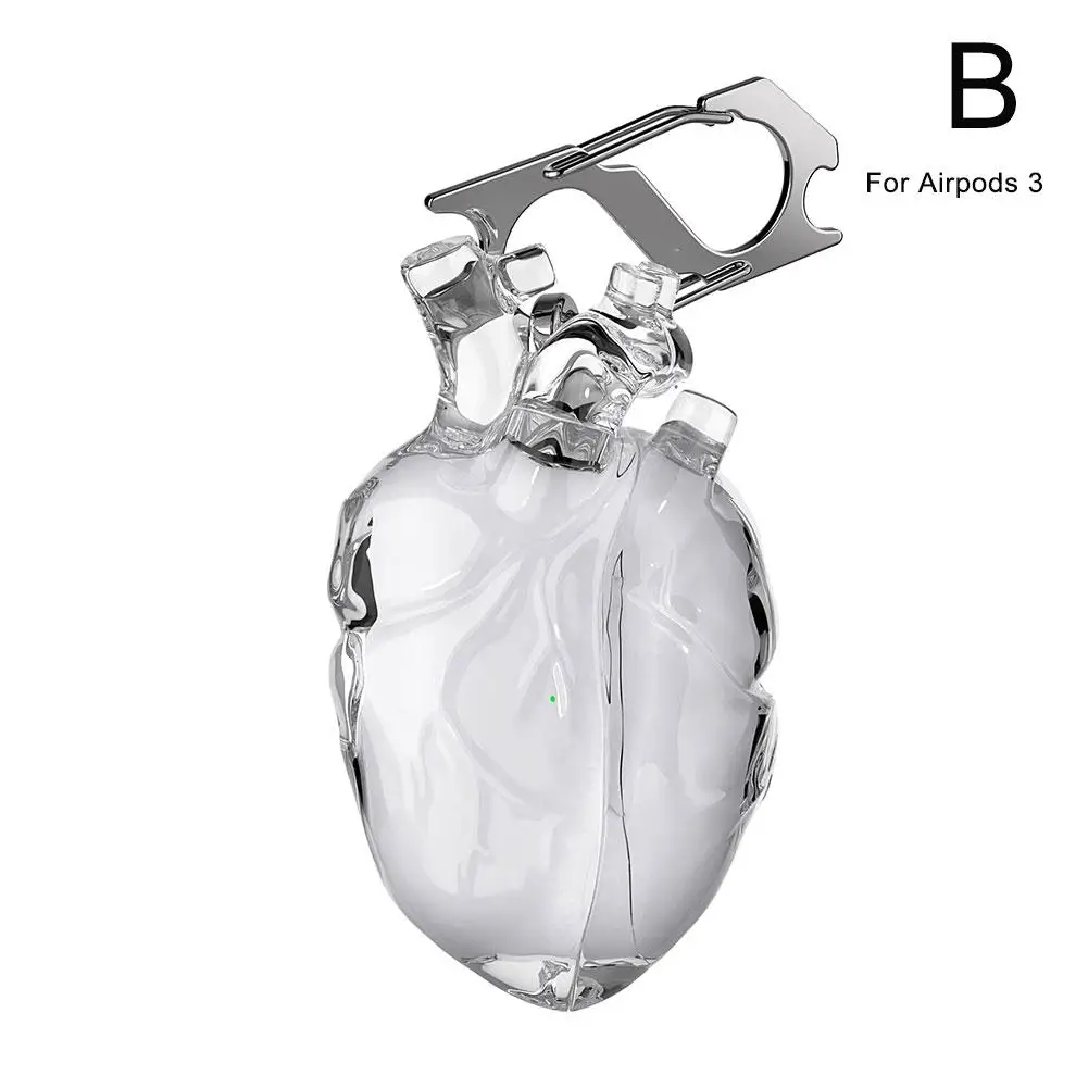 Halloween Bluetooth Earphone Case For Airpods 3/Pro 2 Red Heart Shape Anti-Fall Anti-scratch Protective Bag Fun Decoration