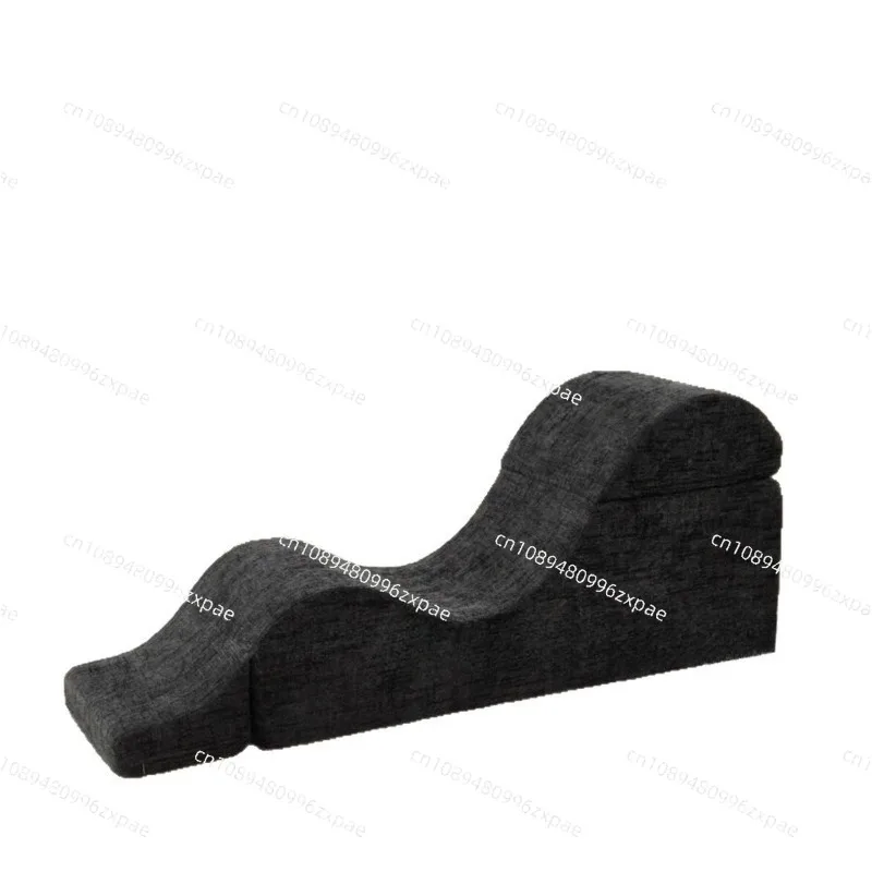 Adult Convertible Yoga Chair Ergonomic Foam Lounge with Waist Pillow Washable Cover Side Pouch