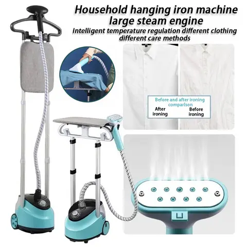 Hot Selling Household Hanging Iron with Large Steam, Handheld Double Bar Vertical Ironing Machine, High-Power Boosting Flat Iron