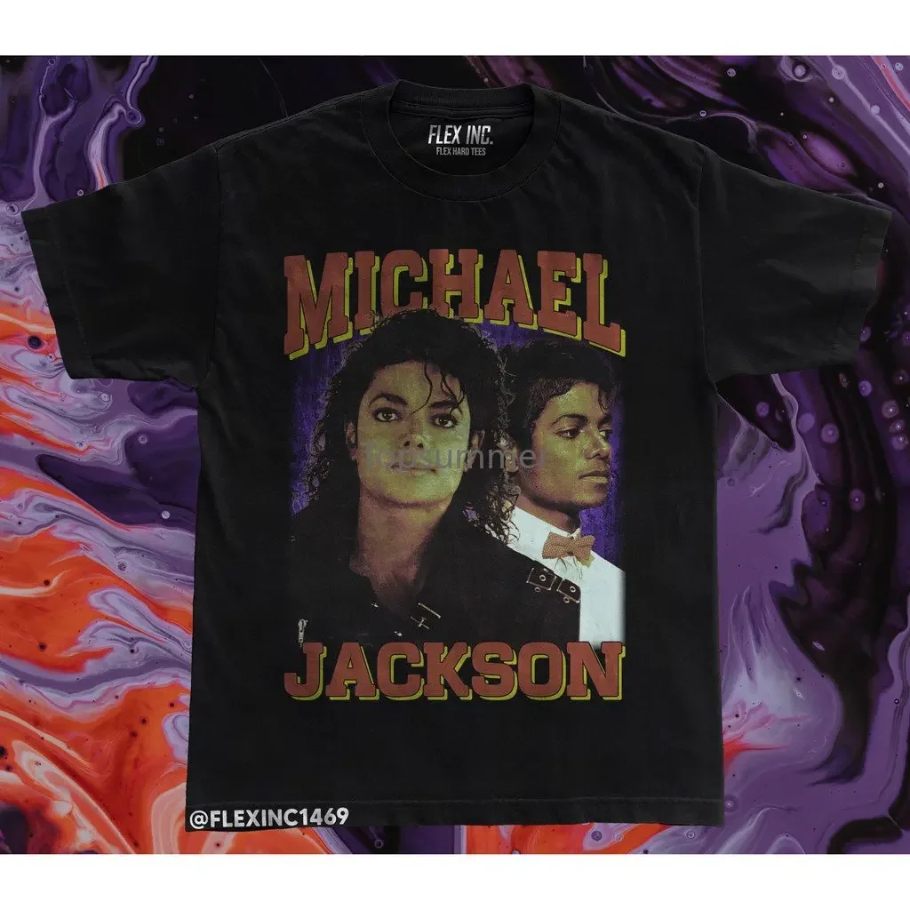 Kaos Michael Jackson Bad Vintage Bootleg T Shirtstreetwear Men T Shirt Women