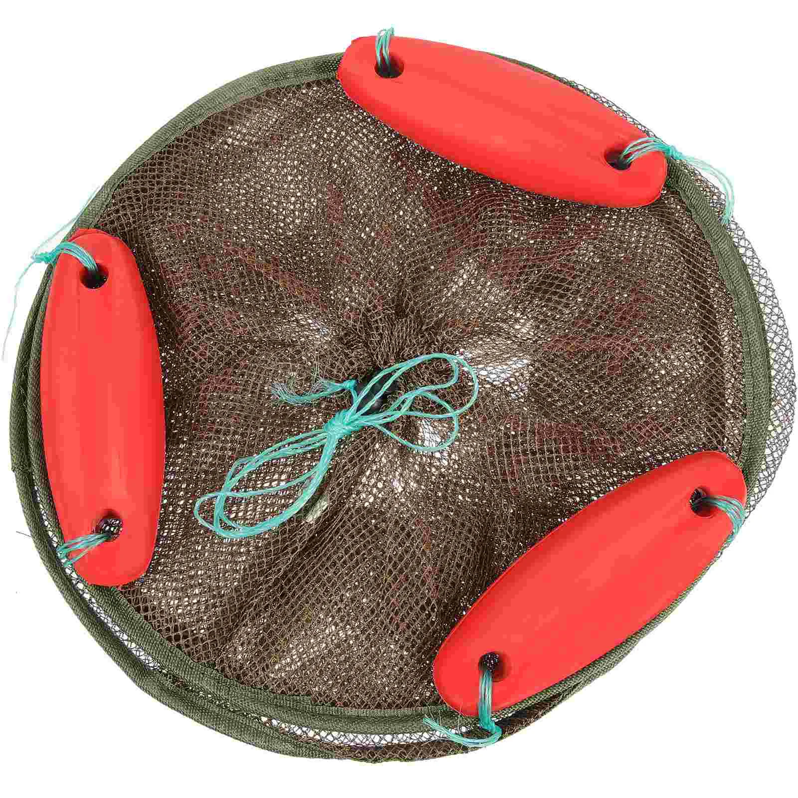 Fishing Basket Drawstring Net Fishnets Foldable Wear-resistant Catching Netting Nylon Diving