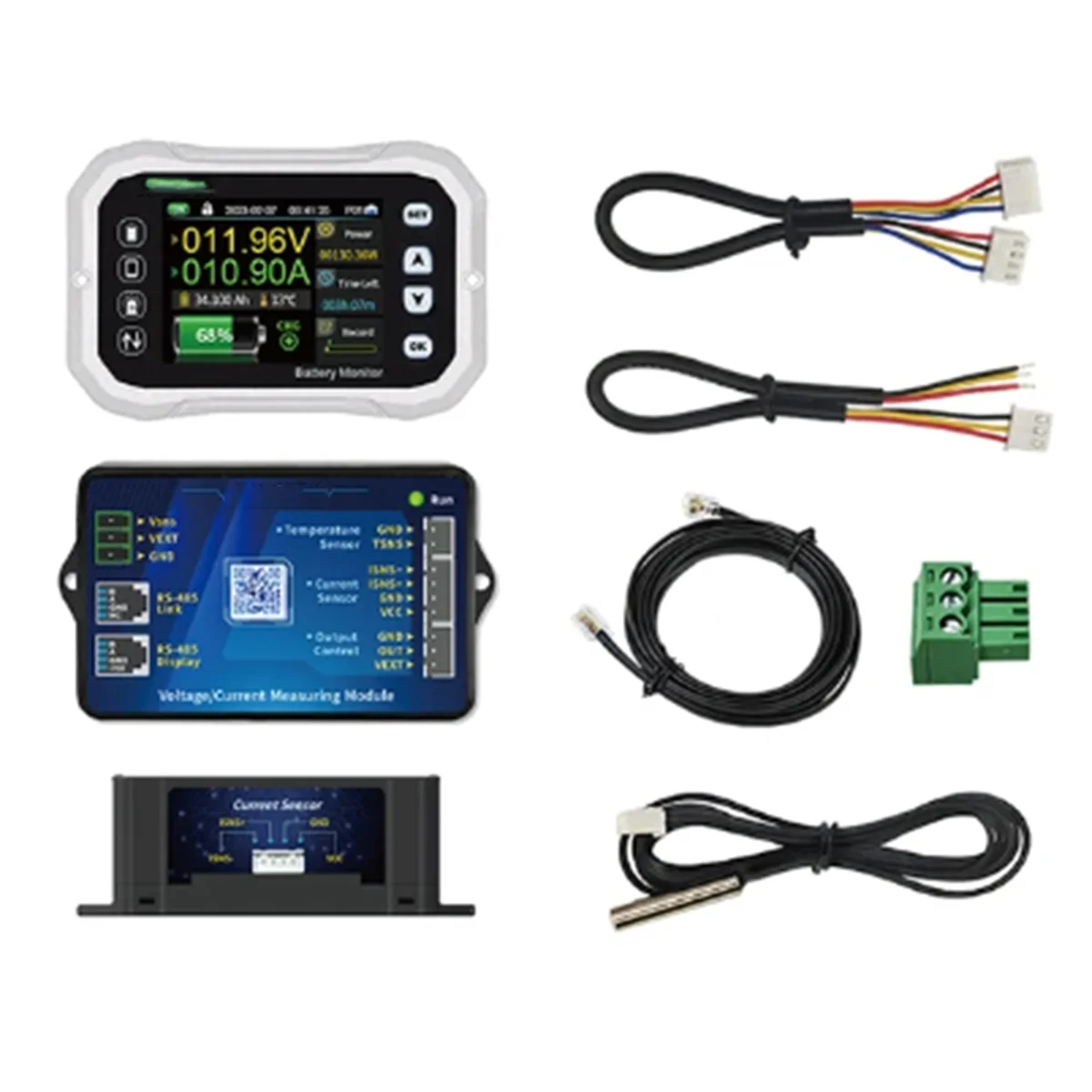 KH110F Bluetooth Battery Monitor 0-120V 100A Voltage Current Tester Capacity Indicator RV Battery VA Coulomb Meter