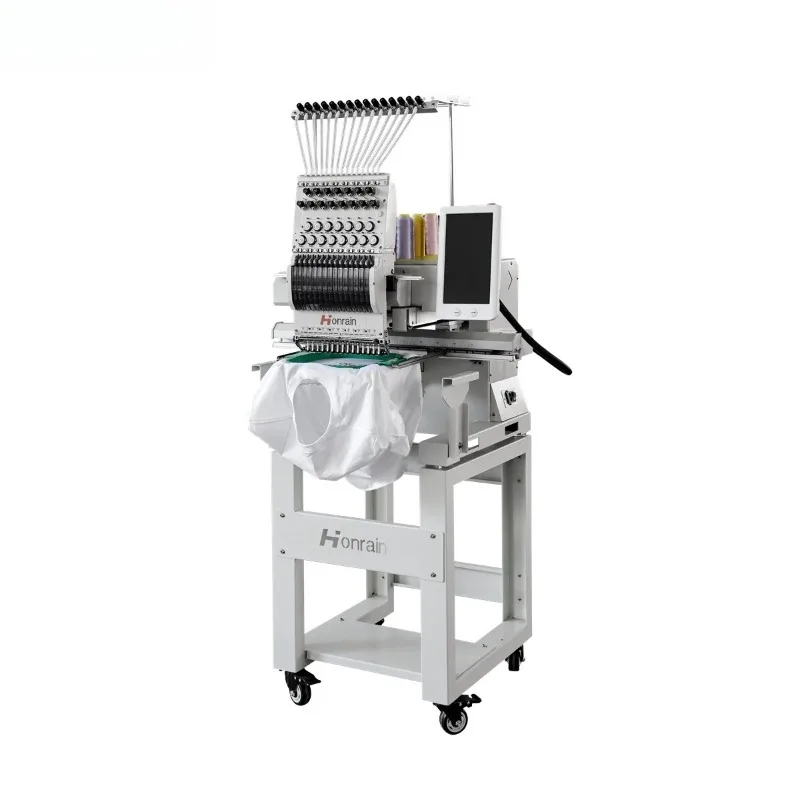 Single Head Computerized Embroidery Machine Multi-Function High Speed Flat Hat Ready-to-Wear Embroidery Factory Direct