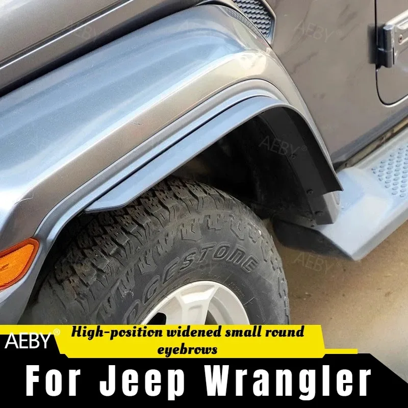 For Jeep Wrangler 2018-2025 Widen small round eyebrows,High clearance wide front and rear fender flares,Car accessories