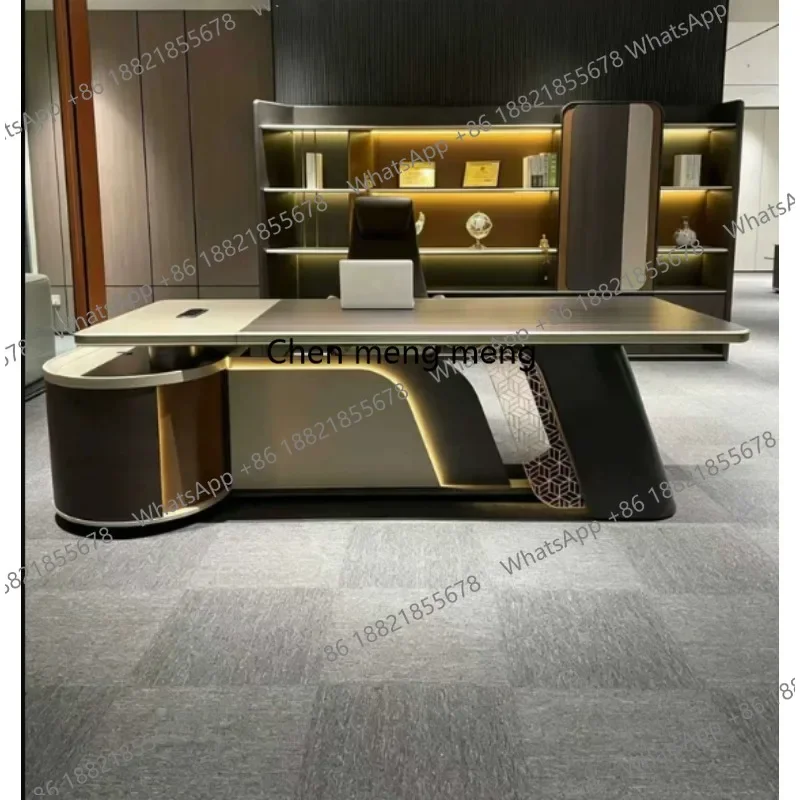 E153 E0 level office boss desk high-end light luxury chairperson's office large desk general manager's desk