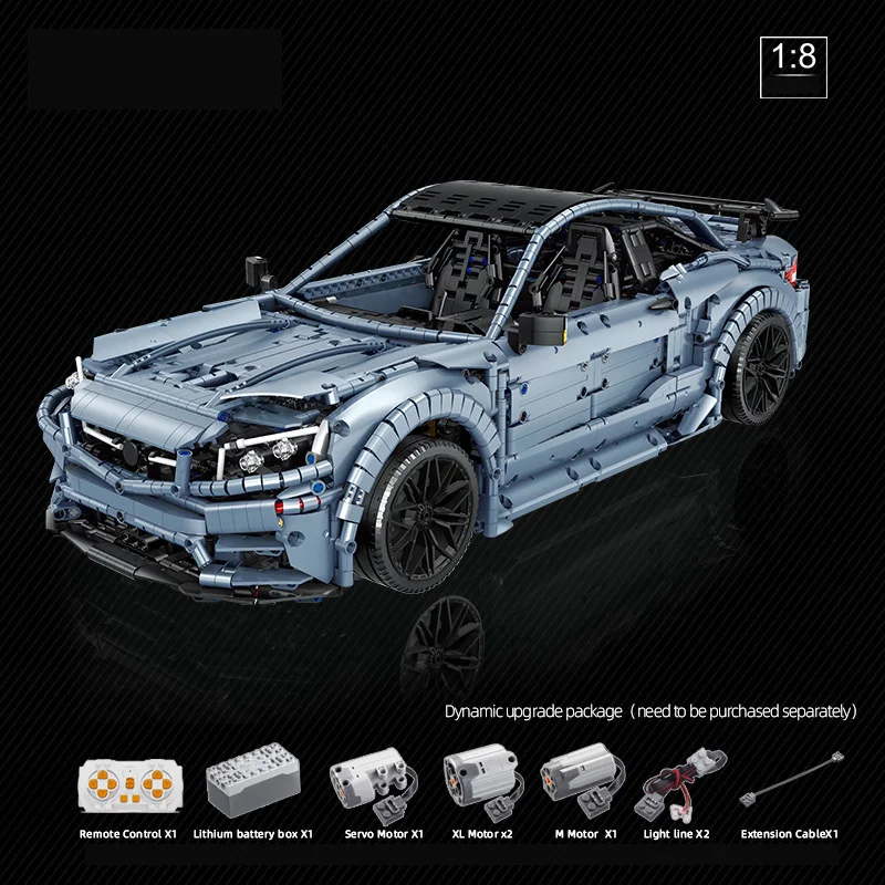 Technical Raido 2.4Ghz Remote Control Sport Car Building Block 1:8 Scale Benz C63 RC Vehicle Assemble Brick Toys With Light