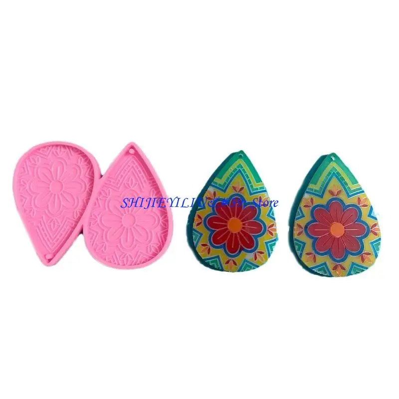 

E21F Handmade Earrings Epoxy Resin Mold Eardrop Danglers Silicone Mould DIY Crafts