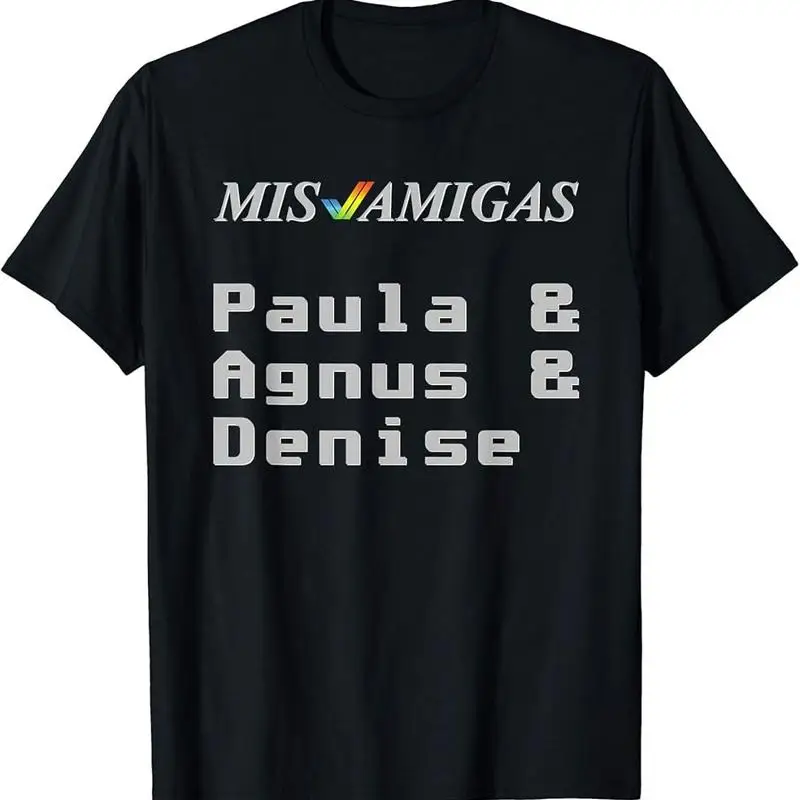 Camiseta Mis Amigas Paula & Agnus & Denise 16-bit Amiga Geek Nerd