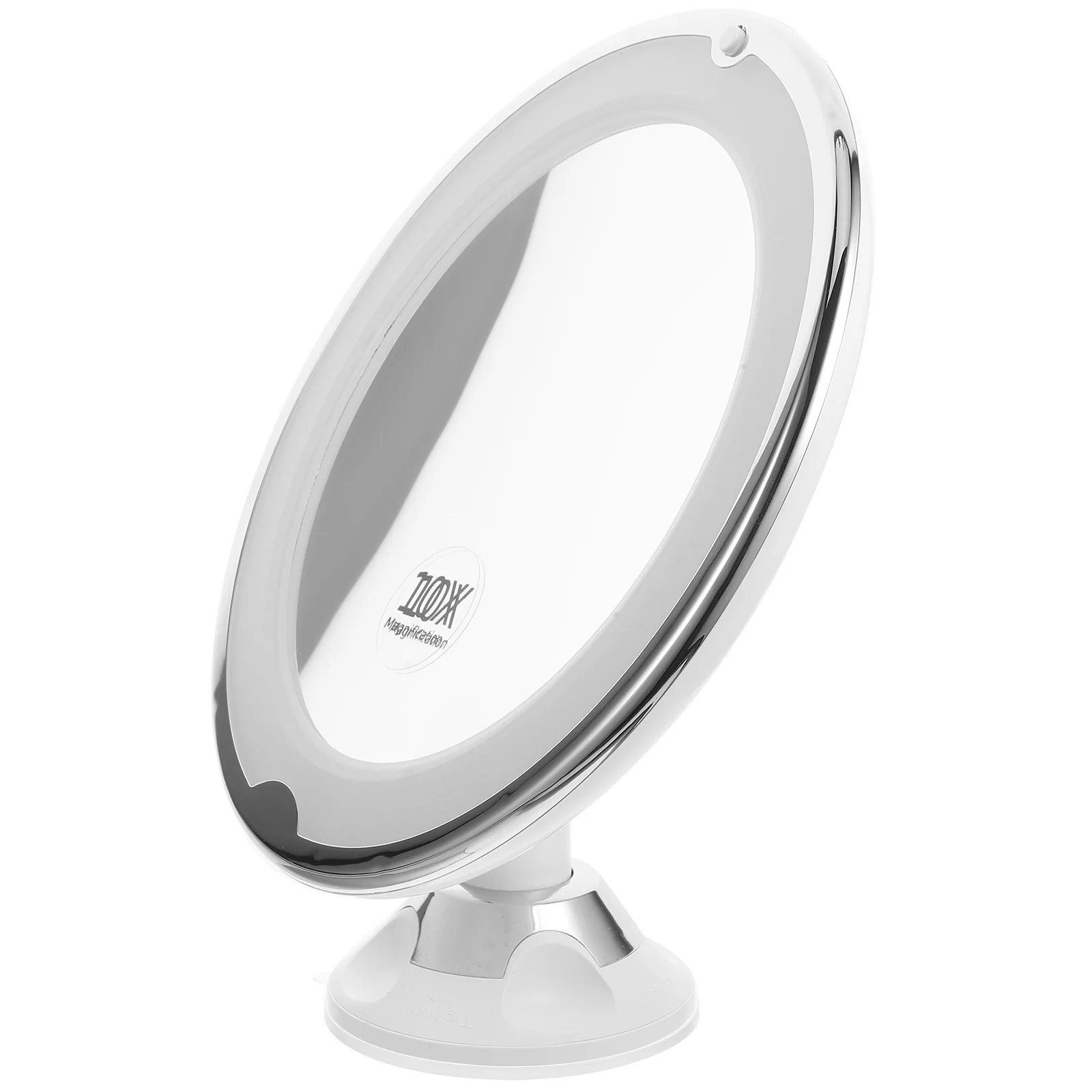 

10X Magnifying LED Makeup Mirror Rotating Suction Cup Vanity Mirror with Bright Lights for Flawless Application on Glass Marble