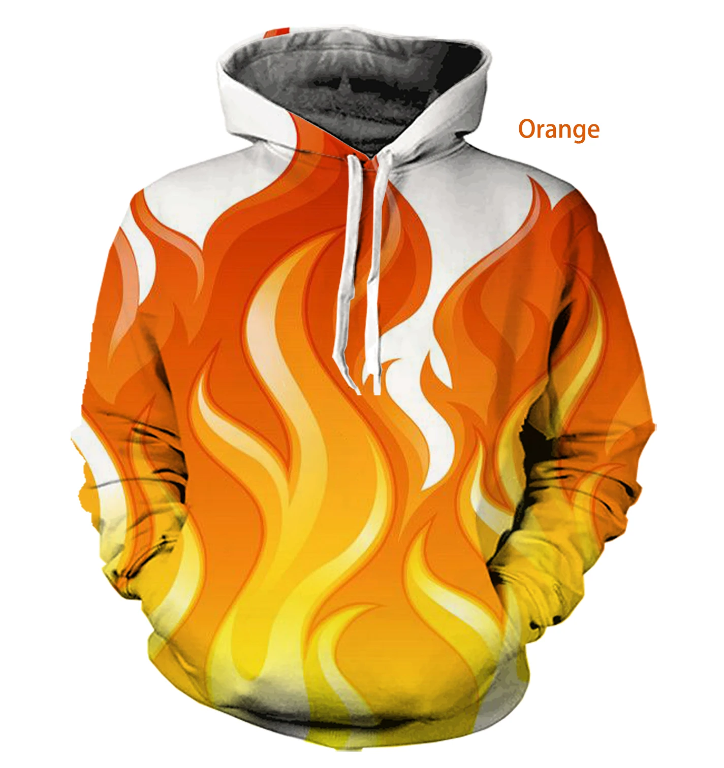 Newest Fashion Oversize 3D Printing Flame Hoodie Men/Women/Boy/Girl/Kids/Child Fire Long-sleeved Drawstring Pullover Sweatshirt