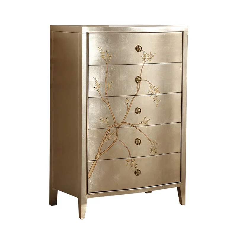 

Luxury 5 Chest of Drawers Villa Home Cutlery Cabinet Handmade Desire Home Solid Wood Cabinets