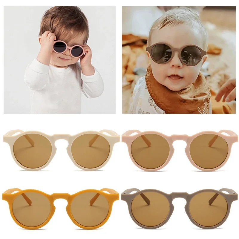 

Vintage Round Outdoor Sun Protection Sunglasses Baby Girls Acrylic UV400 Sunglasses Kids Eyeglasses New Fashion Children Glasses