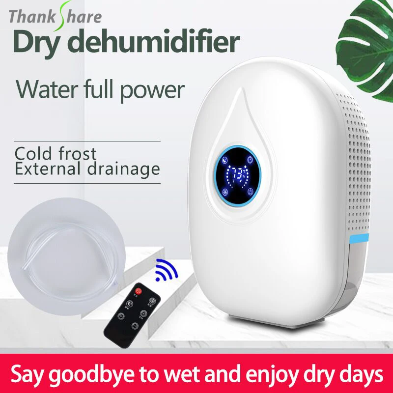 Electric Air Dehumidifier Remote Control Air Dryer With 500ml Water Tank Moisture Absorbers Air Dryer For Home Office 110-V240V