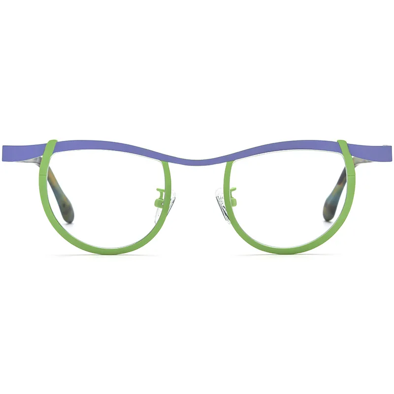 

Titanium Round Magnifying Glasses for Man Colorful Acetate Harajuku Personalized Fashion Women's Grade Glasses With Prescription