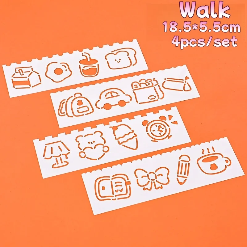 Cartoon Hollow Multi-Shape Stencil Ruler Drawing Template