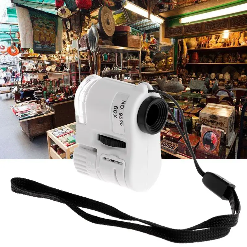 M6CF UV Microsope Jewelry Magnifying Glass with Bright LED Light for Jewelry Gems