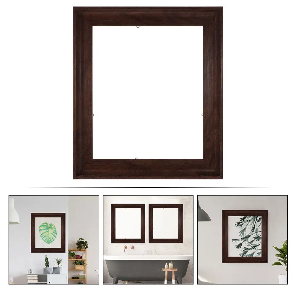 Wooden Canvas Floating Frame Decorative Photo Picture Holder Wall Hanging Frame for Home Living Room Bedroom Art Display