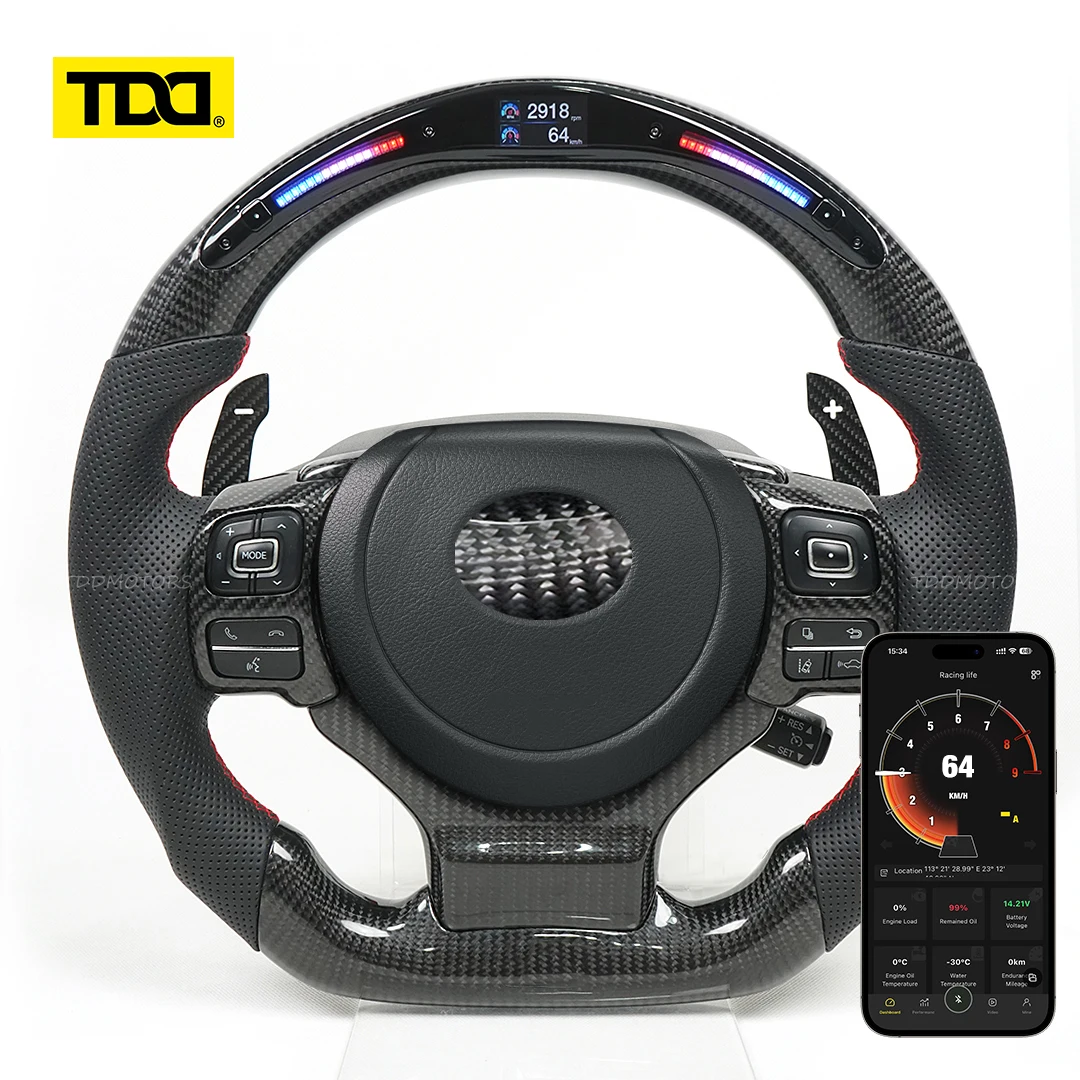 

TDD Galaxy Pro II LED Steering Wheel for Lexus IS IS200T IS250 IS300 IS350 RC NX NX200T NX300 NX300H CT200H Dynamic UI Icon