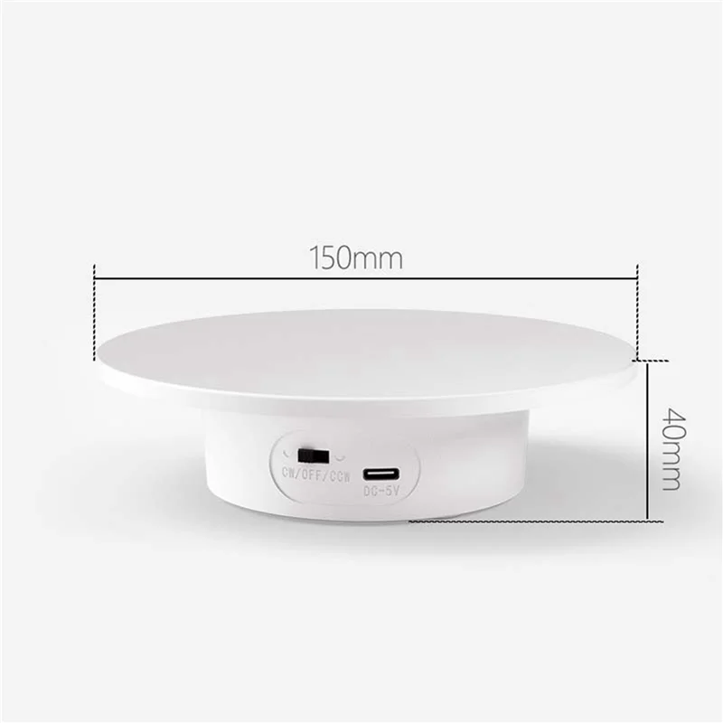 

ABGG-2X Motorized Rotating Display Stand, 360 Electric Rotary Turntable Base Lazy Susan, Load-Bearing 11Lbs, For Photography