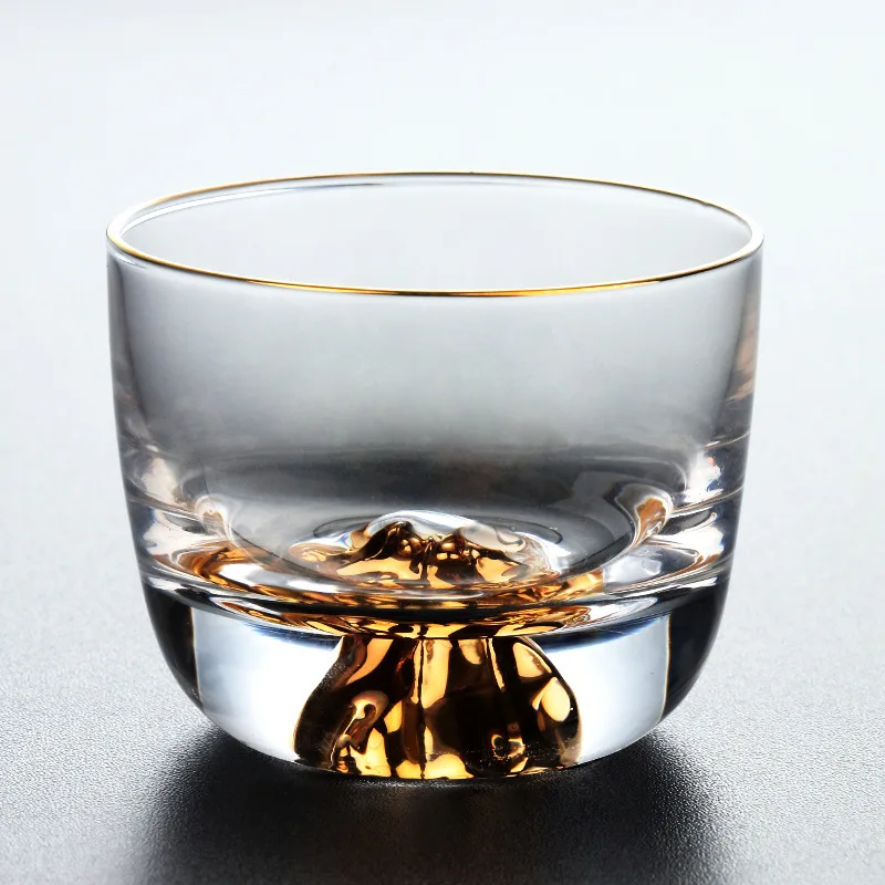 

Japanese Style Cup Master Cups Crystal Glass Kung Fu Tea Cup Tea Set Handmade Hidden Gold Tea Cups High End Small Mug