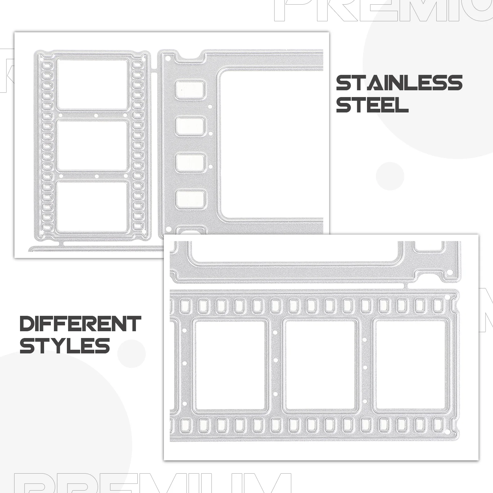 

2Sets Metal Die Cuts Set Film Roll Shaped Cutting Dies for Scrapbooking Paper Crafts Card Making Metal Die Cuts Set