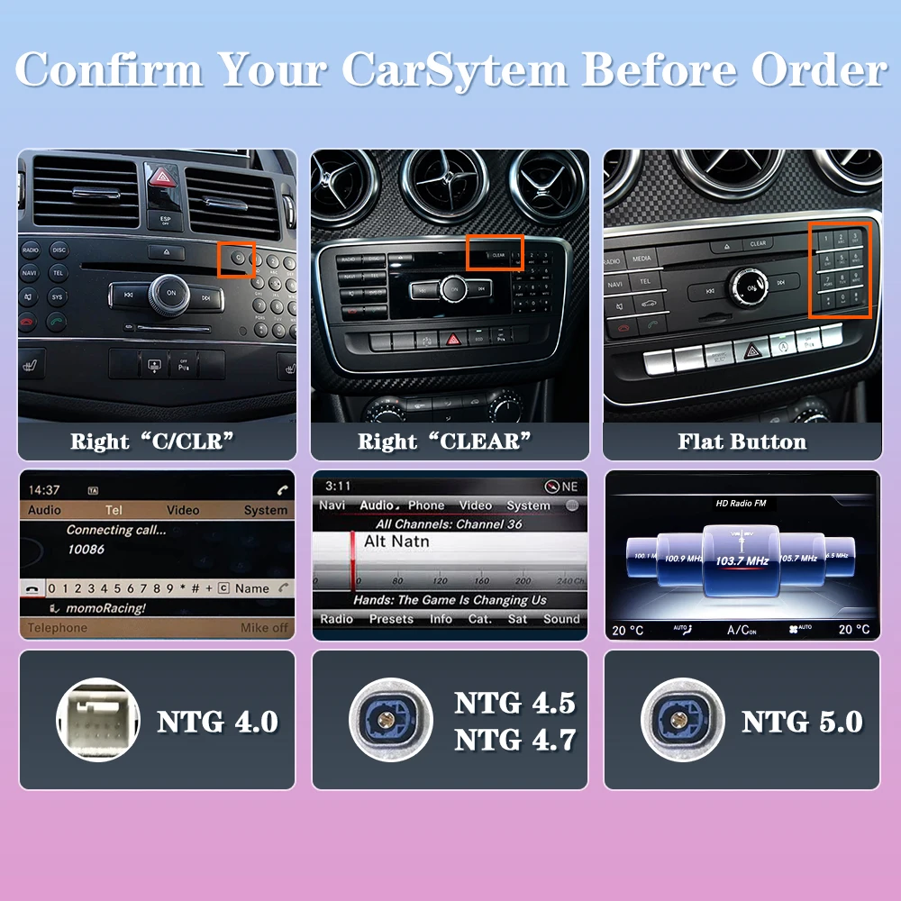 Autotop Wireless Carplay Android Adapter Box für Mercedes Benz C Glc/C/Glc/Gla Klasse 4. 3-0. 5 ntg 2013/2018 Mirrorlink Rückfahr kamera – Detail 2