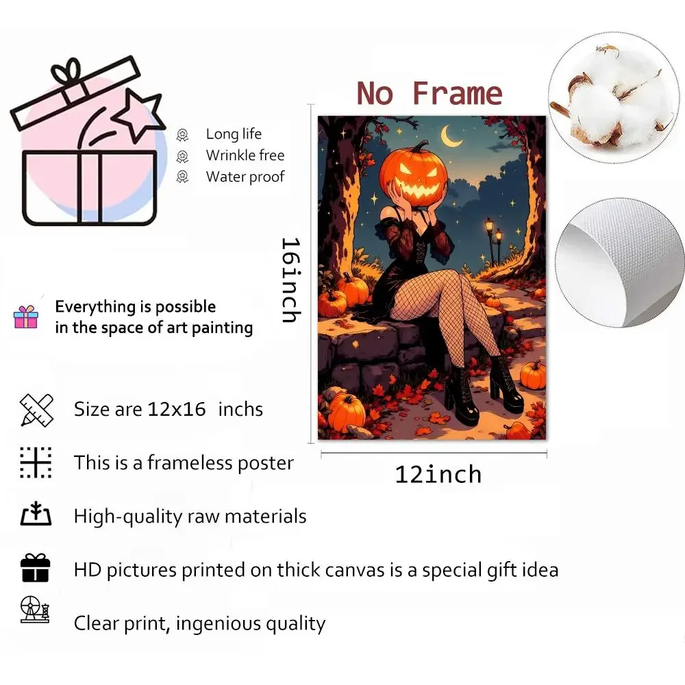 Character Camp Horror Elvira Mistress Of The Dark Painting Calligraphy Canvas Wall Art Mural Living Room Canvas Decor Gifts
