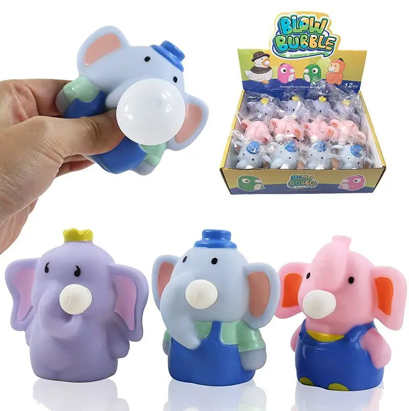 Giocattolo antistress Piccolo elefante Spremere Fidget Toys Tpr Squishy Antistress Divertente antistress per bambini Adulti Regalo Prop J103
