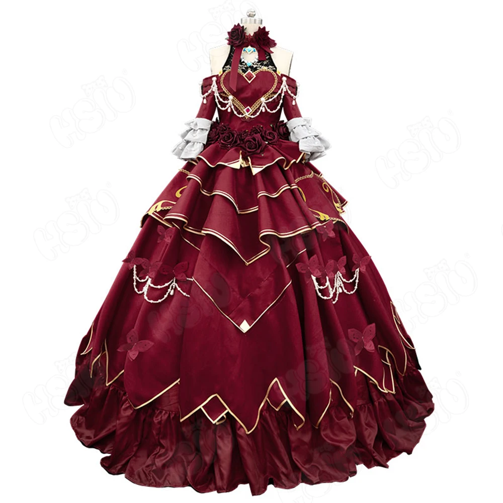

2025 NEW Red noble long dress Identity V Specimen Gallery cosplay Wig Bloody Queen Cosplay Costume Wig Fiber synthetic wig