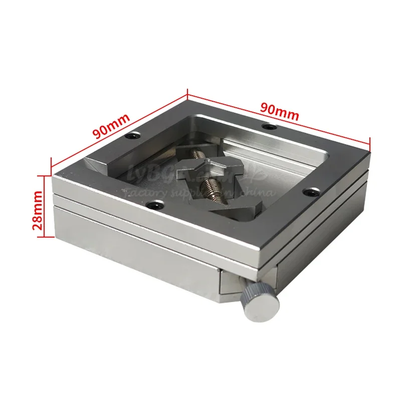 BGA Reballing Station Stencils Template Holder Foxture Jig 90MM Silver with 10pcs Universal Stencils for BGA Rework Station Use