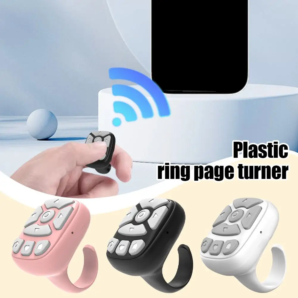 Mobile Phone Mini Remoter Bluetooth-Compatible Remote Control E-book Page Turner for TIK Tok Scrolling for Xiaomi Apple Q6Z2