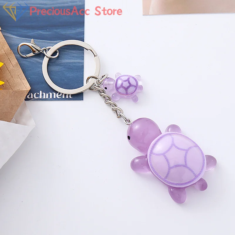 Cartoon 3D Leuchtende Schildkröte Schlüsselbund Anhänger Tier Charms Nette Schlüssel Ring Rucksack Dekoration Exquisite Accessoires Geschenke