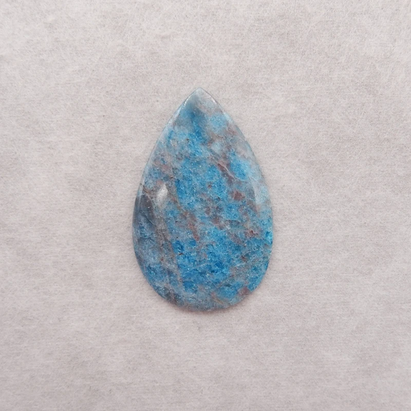 

Natural Blue Apatite Crystal Marquise Pendant 49x31x4mm 12g with Matching Gemstone Earrings DIY Jewelry Beads for Crafting