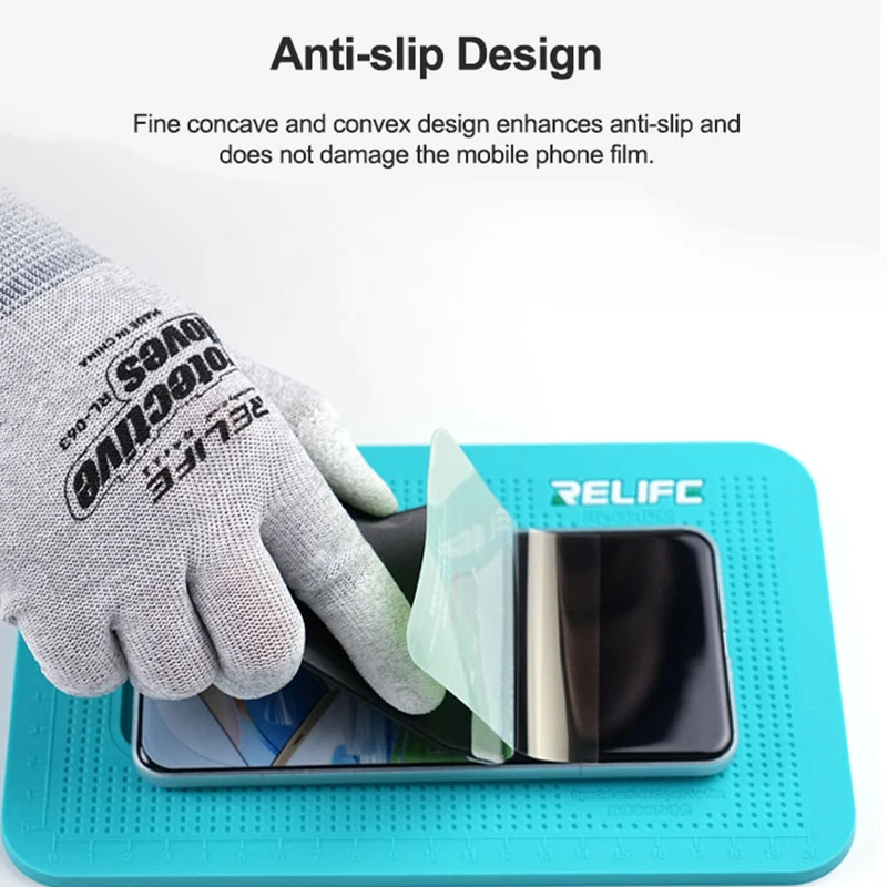 Imagem -03 - Relife Rl004dm Professional Anti-slip Silicone Pad para o Filme do Telefone Móvel Boa Flexibilidade