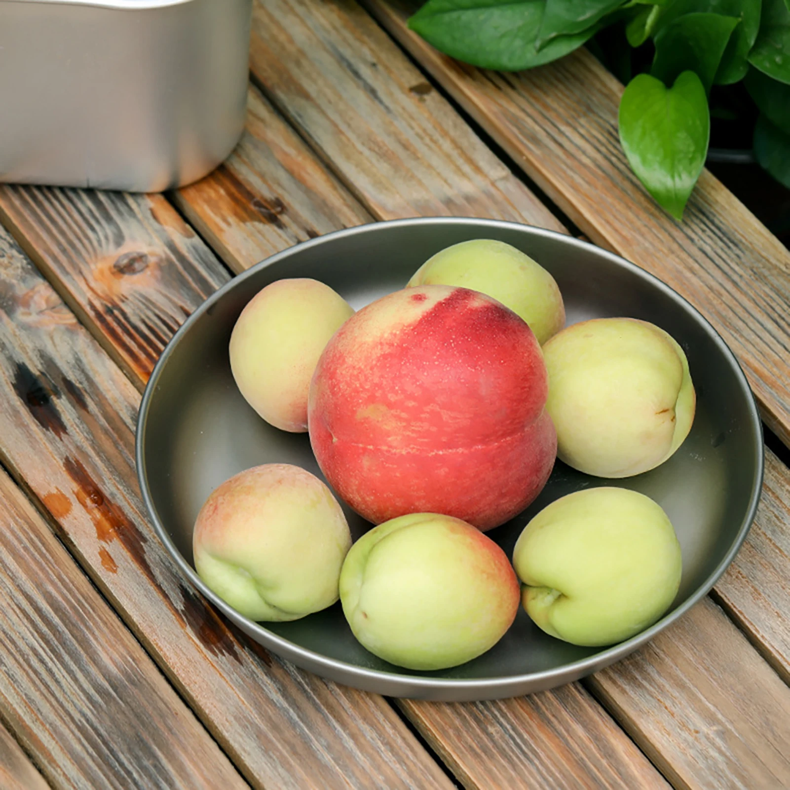 700ml Titanium Plate  Dinner Fruit Plate Frying Pan for Outdoor Camping Hiking Backpacking Picnic BBQ titanium frypan