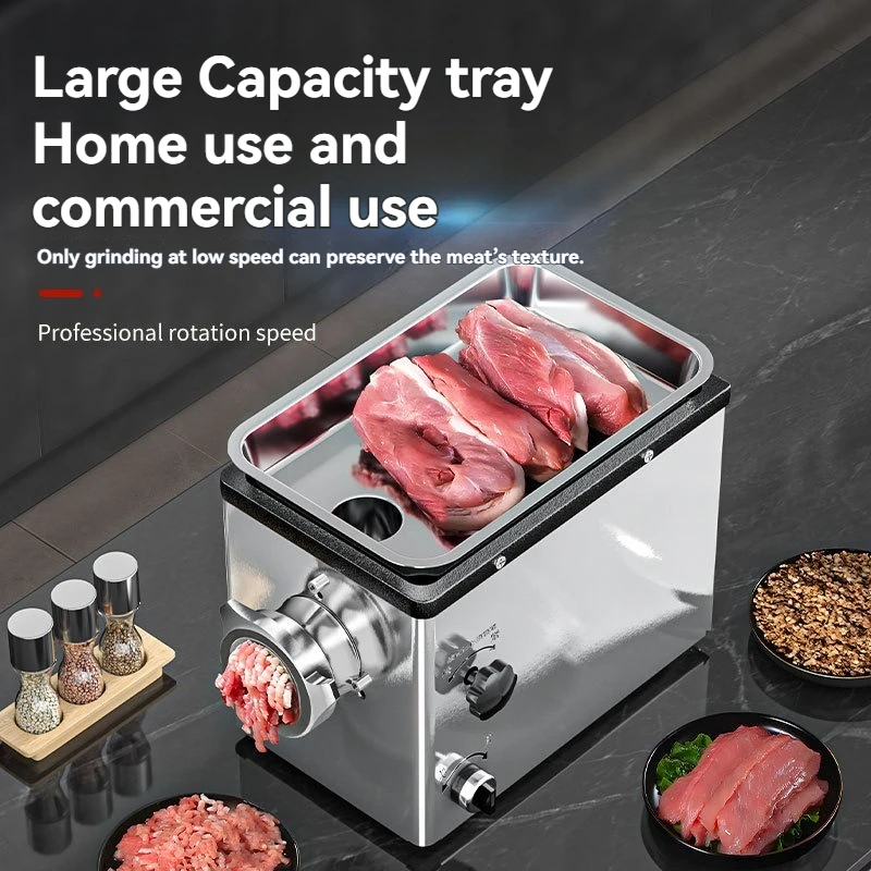 Meat Grinder Machine Electric,Commercial Stainless Steel Sausage Stuffer,Multifunctional Dumpling Filling Maker for Home