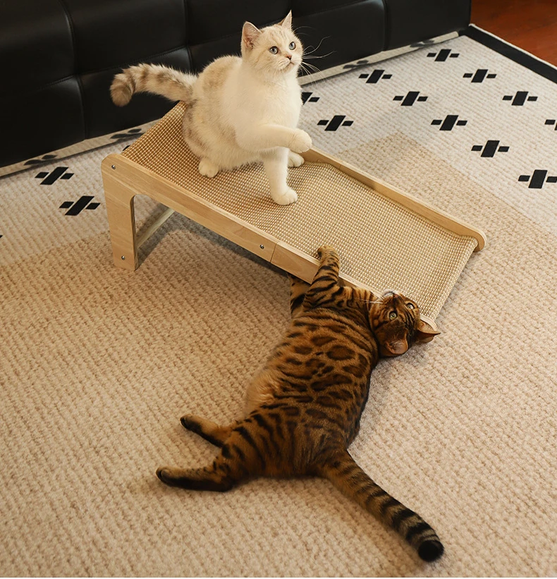 

Customizable L-Shaped Sisal Cat Scratching Post with Wooden Base - Durable Pet Toy, Wall Furniture Protector, Indoor Cat