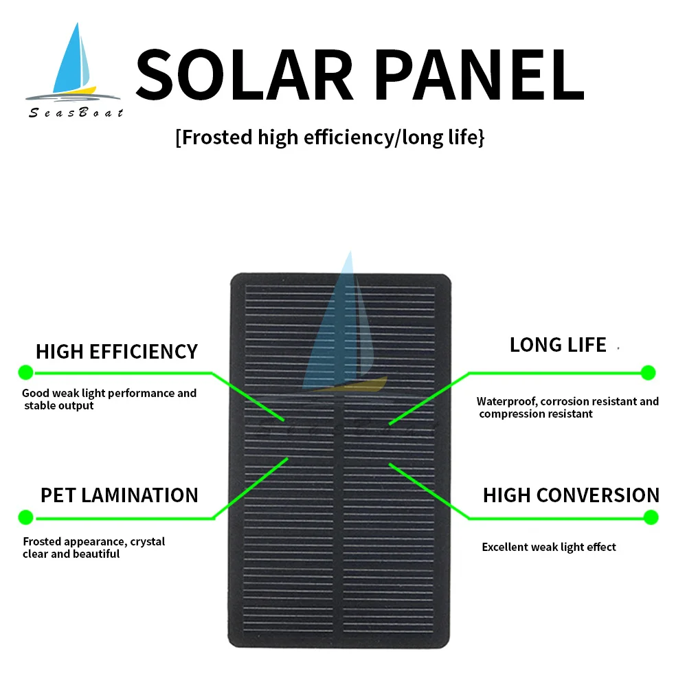 Smart Electronics Solar Panel 1W 5V Electronic DIY Small Solar Panel for Cellular Phone Charger Home Light Toy etc Solar Cell