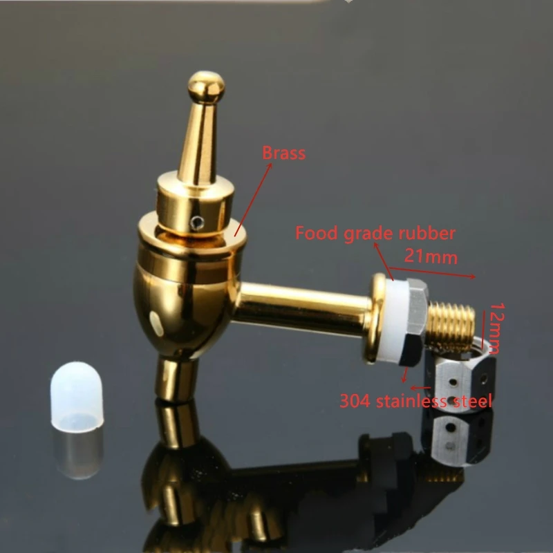 Copper Wine Barrel Spigot Beverage Bar Drink Dispenser Faucet Tap House Home Brew Beer Wine Juice Dispenser Spigot Drink Fridge